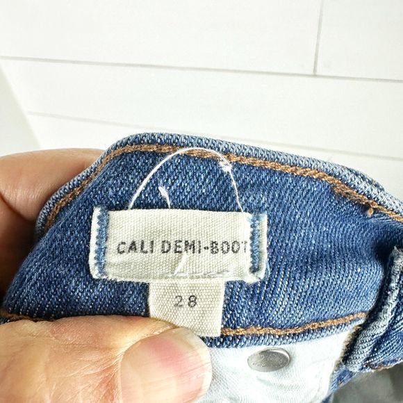 Madewell Cali Demi Boot Jeans in Fleetwood Wash Size 28 - Picture 10 of 11